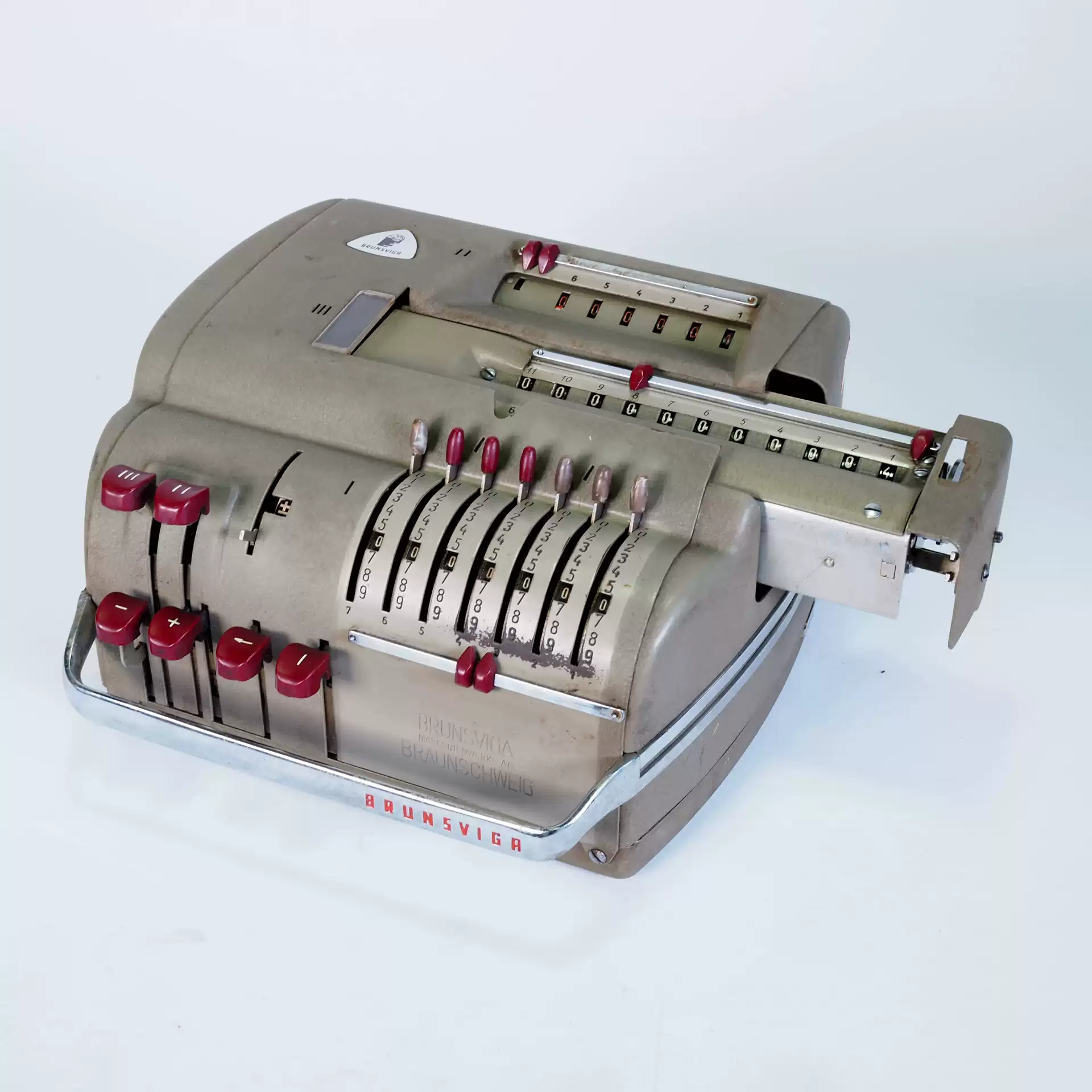 1960年代德國布朗斯BRUNSVIGA機械古董算盤計算器電動計算機收藏