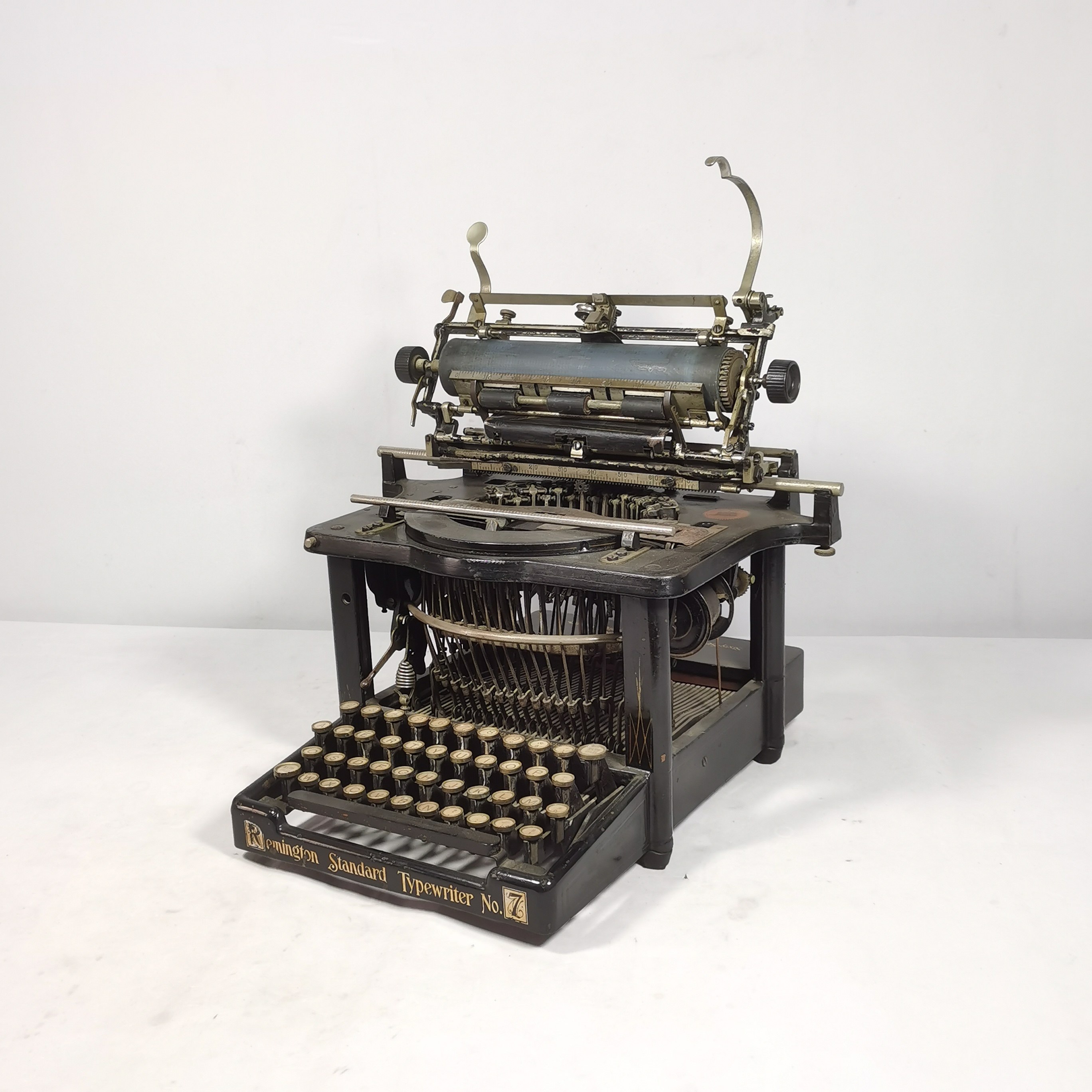 文机、骨董品 1900年欧洲古董雷明顿RemingtonNo.7型机械英文打字机收藏展示9品评价