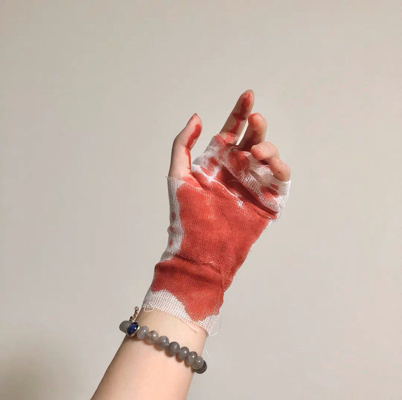 jk sick and bloody two-dimensional transparent band-aid bandage plasma photo props Halloween band-aid set