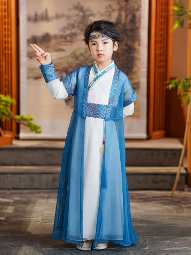 Новый костюм династии Хань для мальчиков, новинка 2025 года, костюм Тан для мальчика, весенне-осенний костюм, детский костюм для маленьких мальчиков, осенний костюм маленького мастера