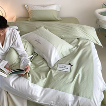 Light extravagant fashion 100 Double stock Australian long suede cotton four pieces of pure cotton jacquard quilt cover bed linen spring summer bed