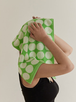 Category A Green Fruits Green Polo Dot Pure Cotton Towel Soft Wash Face Towels Full Cotton Bath Towels Household Water Suction Not Easy To Fall