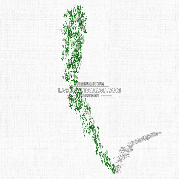 T212藤本绿植植物SU模型爬藤藤蔓攀爬植物垂吊绿墙sketchup组...-35