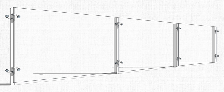 T213不锈钢玻璃栏杆SU模型现代扶手su围挡围栏景观sketchup组...-18