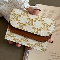 Japanese exquisite card bag ladys high-end leather printing multi-card coin purse small drivers license leather case