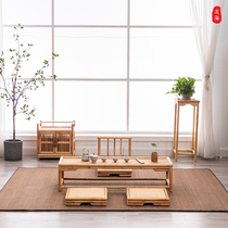 Japanese tatami tea table simple window small table balcony mini tea table chair bamboo rattan Kang a few Zen low table