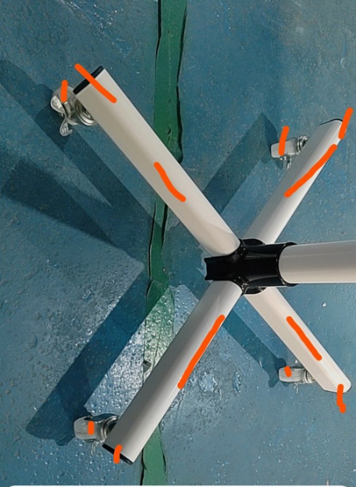 About 55 cm length Cross foot with brake castors with stopper with foot fork-Taobao