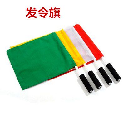 Signal flag Athletics flag Cotton non-shrinking anti-slip sponge sleeve Grip Referee flag 4 colors optional