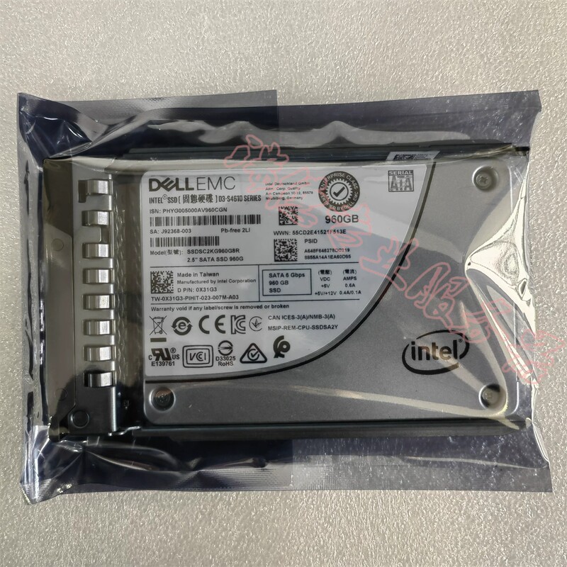 Dell S4610 960g 0X31G3 Ssdsc2Kg960G8R Comes with a One-Year Warranty and G14 Rack