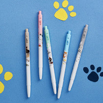 South Korea Moura Mei imported black ballpoint pen press type color oil pen cartoon student use