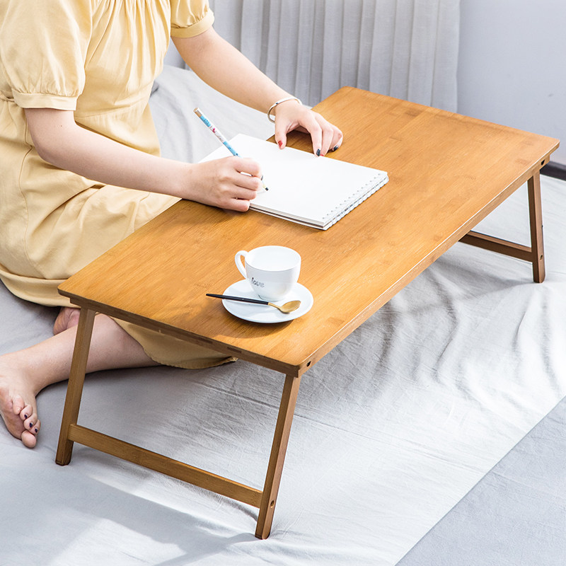 Student Dormitory Learn Solid Kang Table with Desk Folded Table Lazy Table on Laptop Desk