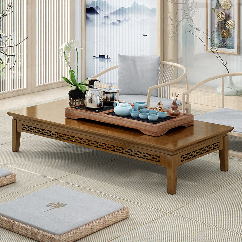 Day Style Tea Table Tatami Table Rice Table Dwarf Table Solid Wood Kang A Few Kongfu Tea Table Floating Window Strip Ground Table Balcony Small Tea Table
