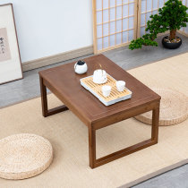 NNan Bamboo Kang Table Solid Wood Square Bed Square Bed Study Table Dining Table Tatami Table Rice Table Small Tea Table Floating Window Short Table