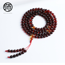 Collection grade natural unoptimized unbaked genuine blood amber 108 Buddha beads 7mm