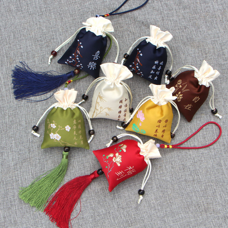 Dragon Boat Festival tassel sachet empty sachet bag praying for peace purse Chinese style Zen car pendant logo customization