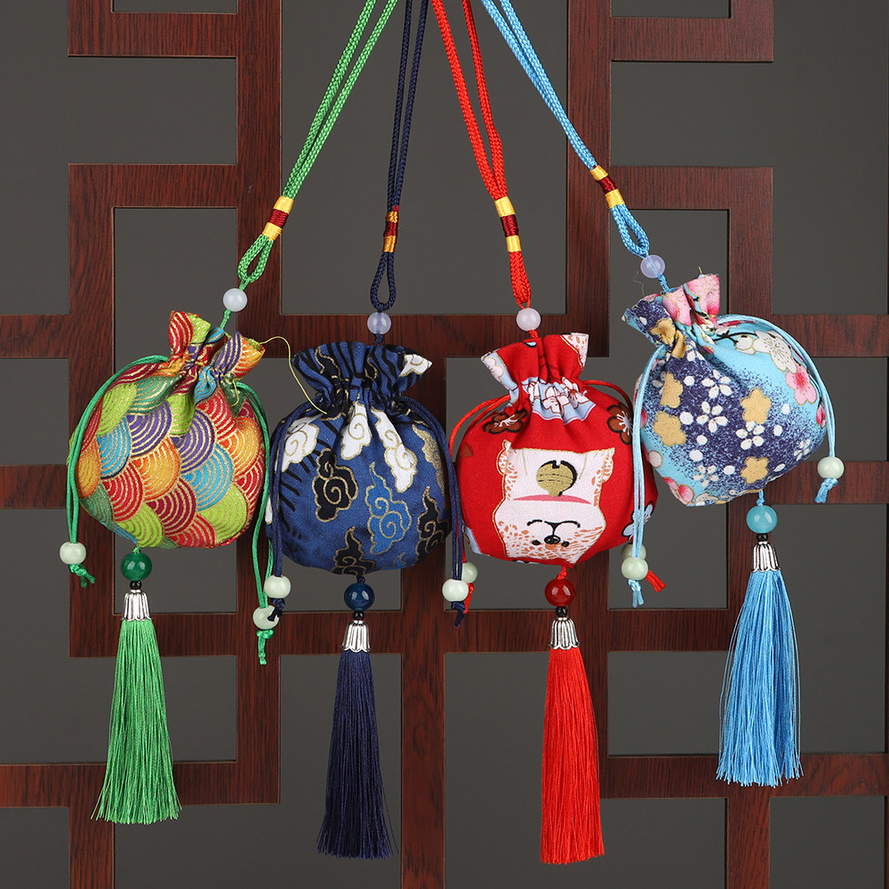 Dragon Boat Festival Antique Festival Car Hanging Bag Hanging Handling Bag Car Red Hanging Pack Customized