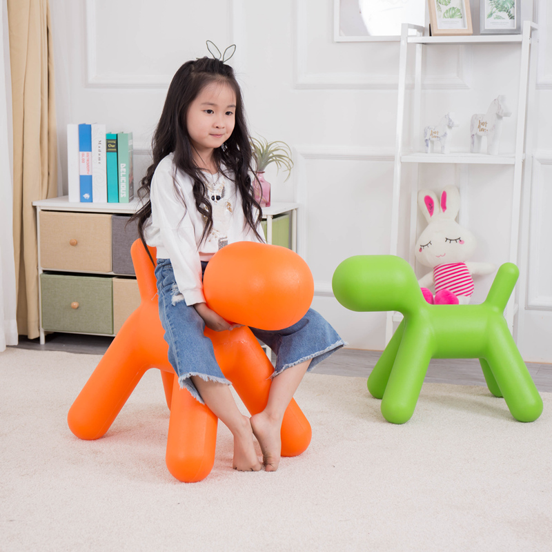 Kindergarten Dog Chair early teaches small dog bench plastic stool creative small stool children trojan cartoon photography props