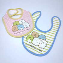 Japanese corner creature double-layer pure cotton baby bib bib saliva napkin small rice bag bib