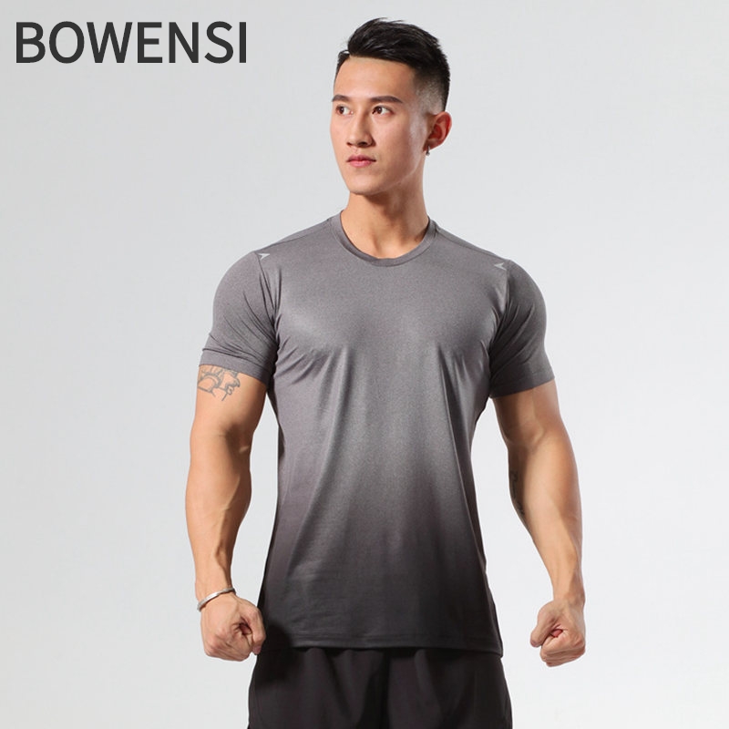 Speed dry T-shirt men short-sleeved summer running loose outdoor collar basketball marathon elastic training tops