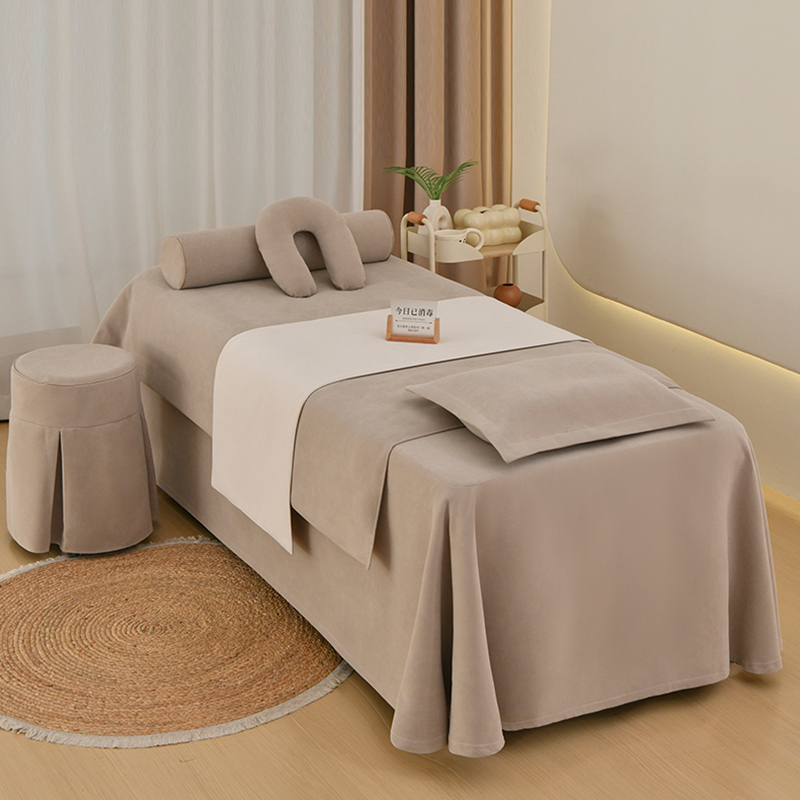 New Upgraded Beauty Bed Cover Four-Piece Set, High-End Light Luxury Beauty Salon Special Massage Therapy Shampoo Bed Sheet Bed Cover New Upgraded Beauty Bed Cover Four-Piece Set, High-End Light Luxury Beauty Salon Special Massage Therapy Shampoo Bed Sheet Bed Cover
