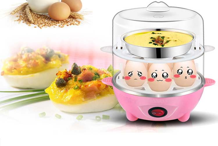 Máy đánh trứng Dihe đa chức năng ba tầng công suất lớn Máy đánh trứng tự động tắt máy hấp trứng gia dụng nhỏ - Nồi trứng nồi bear 0.8 l
