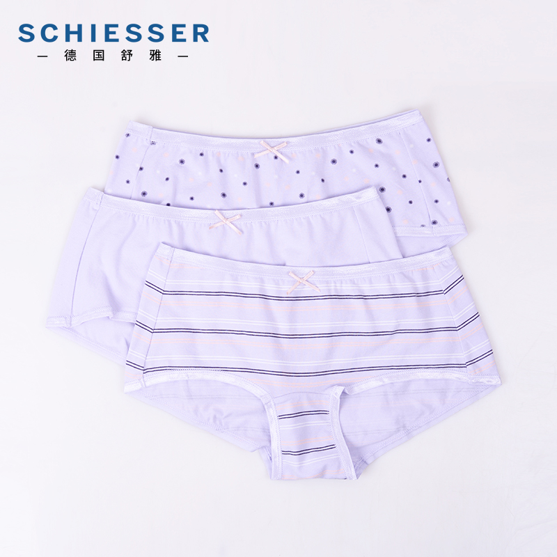 Germany Shuya underwear women's 3-pack 16046T Shumei cotton pure cotton soft breathable comfortable mid-rise four-legged pants