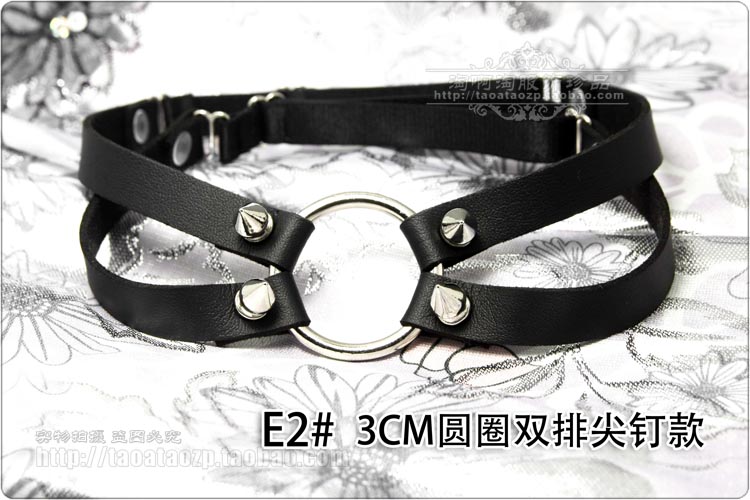 Châu âu và Hoa Kỳ PUNK gió tối đen rock Harajuku punk đinh tán da vòng đùi garter loạt các