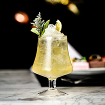 Creative brandy Cup cocktail Cup waist low foot Cup unleaded glass whiskey glass Gold tonic Cup