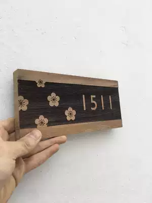 How much wood industry Myanmar teak wood listed hotel private room wooden door plate personalized creative custom