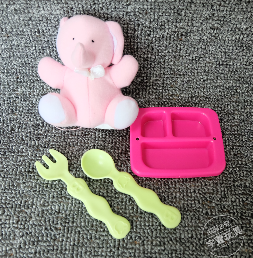 New doll bộ đồ ăn đồ chơi bát muỗng nĩa đặt sang trọng động vật nhỏ đồ chơi chơi nhà phụ kiện búp bê đồ chơi cho bé gái 2 tuổi