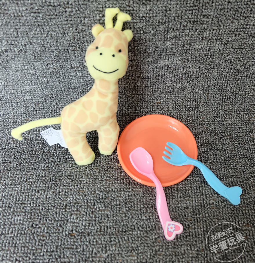 New doll bộ đồ ăn đồ chơi bát muỗng nĩa đặt sang trọng động vật nhỏ đồ chơi chơi nhà phụ kiện búp bê đồ chơi cho bé gái 2 tuổi