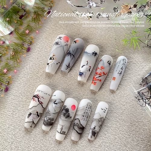 Наклейка для маникюра, целлофан в стиле древности, наклейки для ногтей, украшение для ногтей, 2025 года, новая коллекция