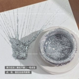 Лак для ногтей для маникюра, эластичные металлические блестки для ногтей со шнуром