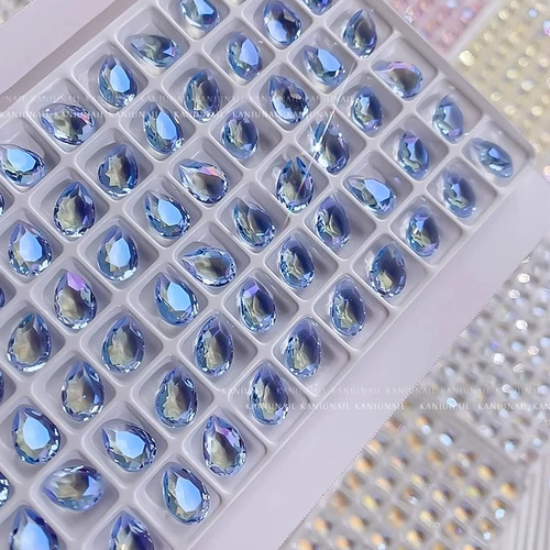 Гвоздь K9, украшение бриллиантами, ультра -блестящие водяные капли, жирный квадратный квадратный восьмиугольный лед