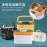 Портативный ящик для хранения для маникюра, японский лак для ногтей, вместительная и большая многослойная косметическая коробка для хранения, увеличенная толщина