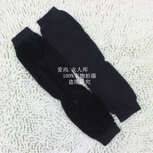 Mùa thu và mùa đông dày lên ấm áp cộng với đầu gối nhung xà cạp đơn giản Phiên bản Hàn Quốc của đôi tất nữ chân già lạnh lùng đặt unisex vớ đầu gối lót bông thu đông