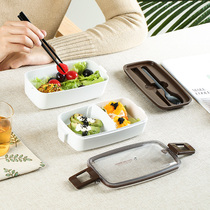 Day Style Lunch Box Lunch Box Office Work Students White Collar Portable Fruit Dining Box Double Microwave Oven Heating With Cutlery