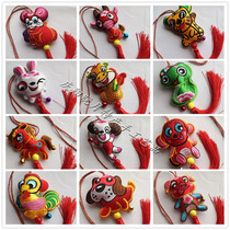 Qingyang sachet double-sided embroidered silk baby cartoon 12 Zodiac sign colorful long lanyard Dragon Boat Festival gift