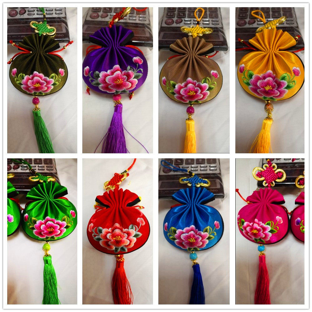 New Qingyang fragrant bag Qingdab Pocketbag Bifacial Embroidered special hand work goods Gift Decoration Hanging Accessories