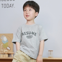Boys short-sleeved t-shirt 2021 summer thin new boys pure cotton childrens loose casual printing top custom tide