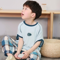 Boys sleeveless T-shirt vest 21 summer new childrens mask t boy pure cotton modal custom Korean tide