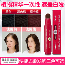 Japanese original portable plant hair dyeing pen partial temporary cover white hair disposable hair brush stick 3 color selection
