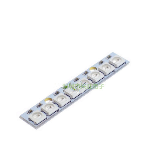 8位 WS2812 5050 RGB 8颗长条LED 内置全彩彩灯开发板