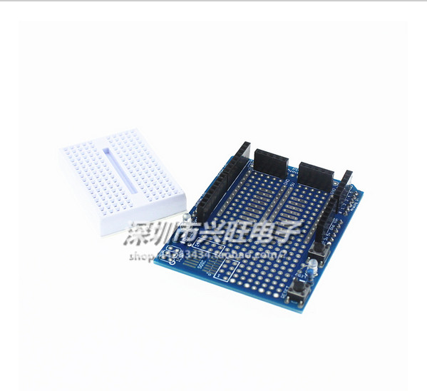 ProtoShield 机器人原型扩展板mini面包板学习开发板 支持UNO R3