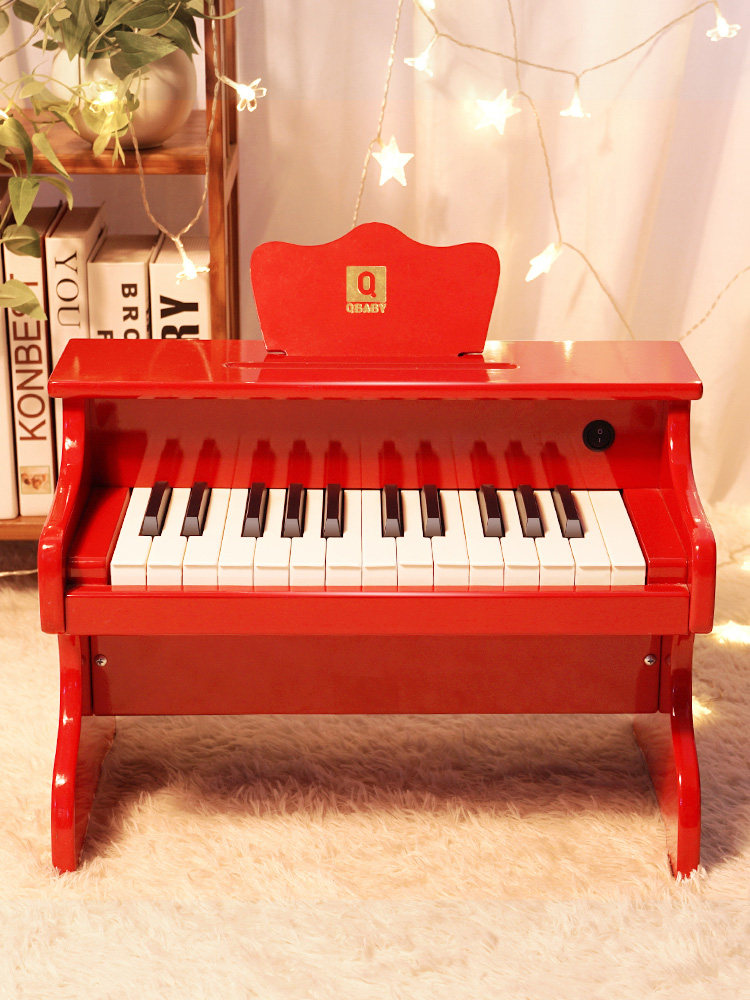 Children's wooden small piano beginner baby 4 keyboard toys for boys and girls 1 a 3-year-old puzzle 2 birthday gifts