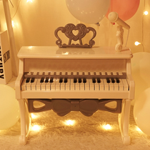  Childrens electronic piano Small piano Beginner baby multi-function toy 1-2 years old 3 gifts for boys and girls with microphone