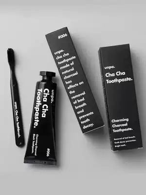 () South Korea unpa chacha bamboo charcoal black toothpaste whitening yellow men's tartar bright white Special