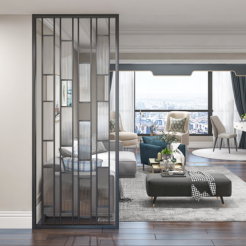 Nordic Light Lavish Living Room Glass Screen Partition Wall Entrance Door Xuan Guan Decoration Minimalist Bedroom Shelter Home Small Household Type