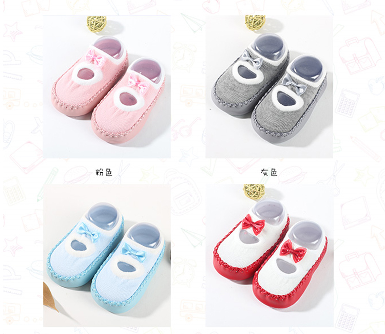 Vớ sàn cho bé Giày vớ cho bé 0-6 tháng mùa xuân và mùa thu mát mẻ mềm mại quần tất len không bàn