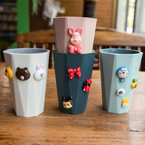 Cute mouthwash Cup home wash cup couple tooth bucket creative personality Cup cartoon children toothbrush cup student